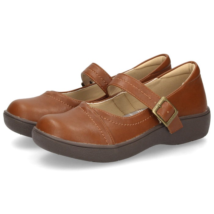 メリージェーンシューズ レディース 靴 ストラップシューズ パンプス 軽量 やわらかい ラウンドトゥ 黒 茶 ブラック キャメル 51306 Parade