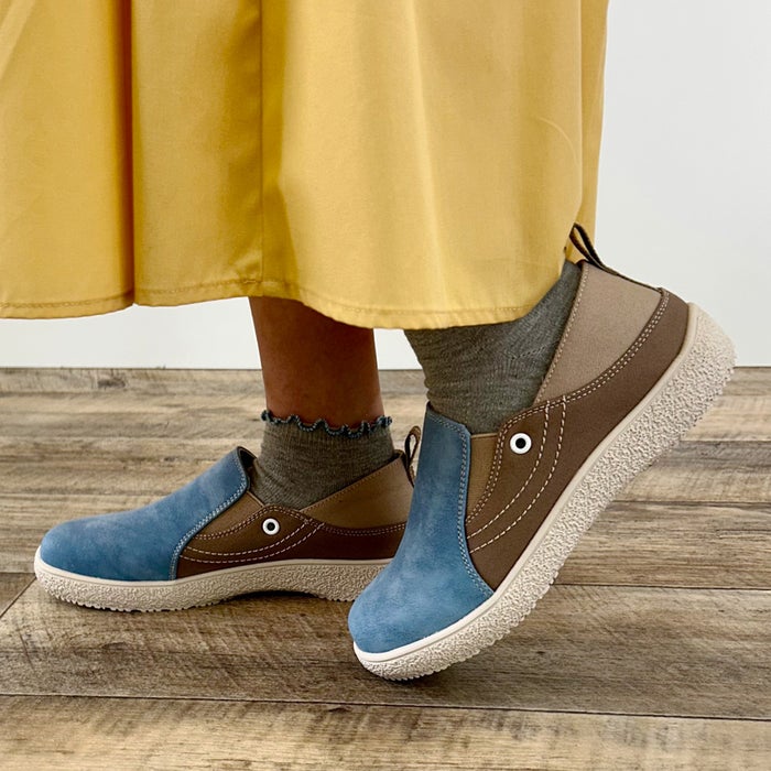 スリッポン レディース ３E 幅広 軽量 2WAY カジュアルシューズ 靴 サイドゴア 歩きやすい 疲れにくい 柔らか 51308 Parade