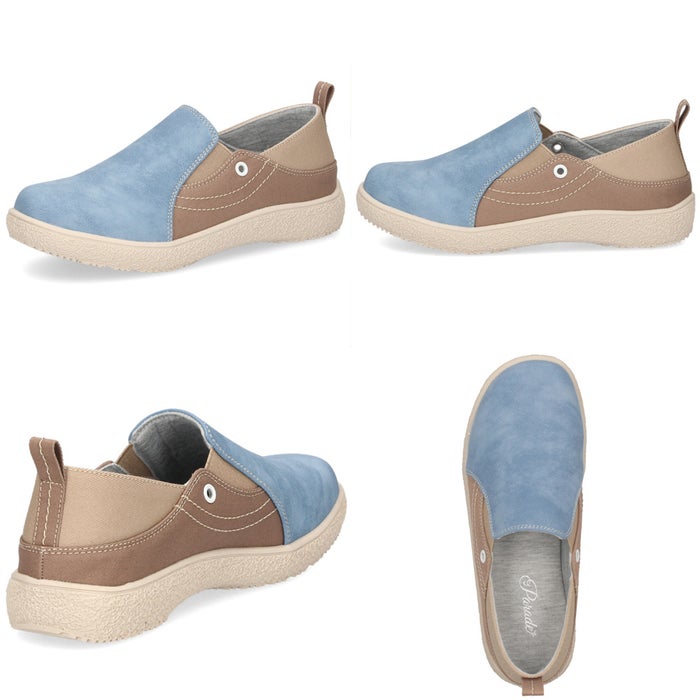 スリッポン レディース ３E 幅広 軽量 2WAY カジュアルシューズ 靴 サイドゴア 歩きやすい 疲れにくい 柔らか 51308 Parade