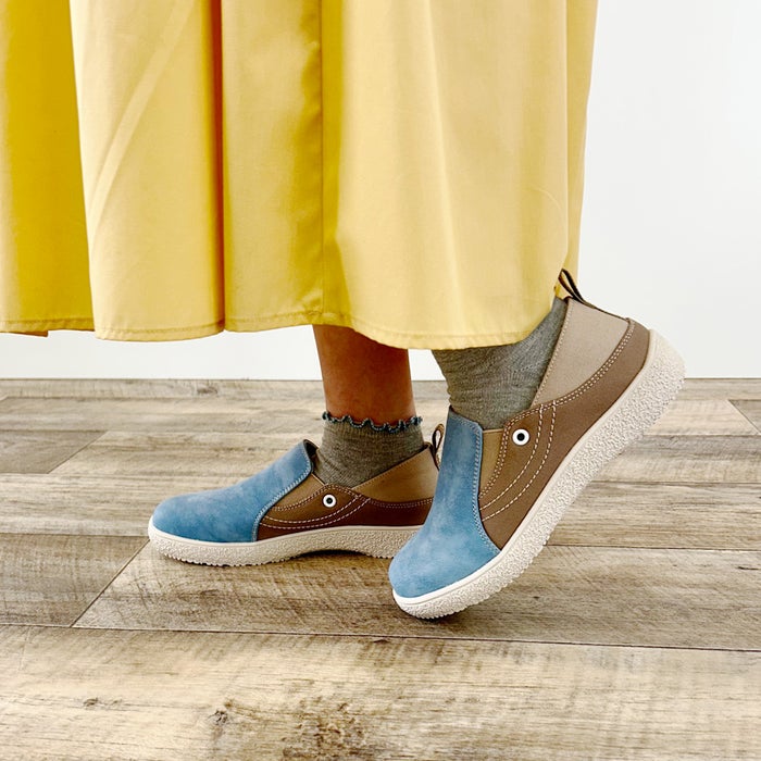 スリッポン レディース ３E 幅広 軽量 2WAY カジュアルシューズ 靴 サイドゴア 歩きやすい 疲れにくい 柔らか 51308 Parade