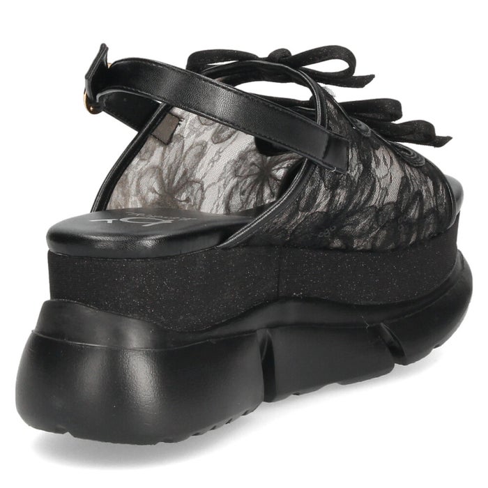 byあしながおじさん 厚底グリッターリボンサンダル レディース 靴 厚底 サンダル キラキラ リボン 可愛い 歩きやすい 8990007