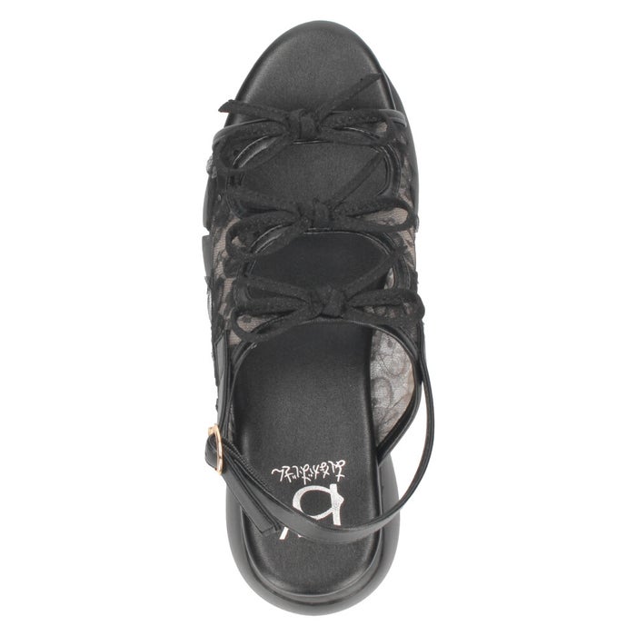 byあしながおじさん 厚底グリッターリボンサンダル レディース 靴 厚底 サンダル キラキラ リボン 可愛い 歩きやすい 8990007