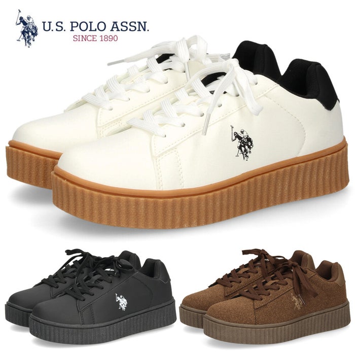 レディース スニーカー ローカット 厚底 靴 クオーターホース ユーエスポロアッスン U.S. POLO ASSN. PL00811