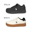 レディース スニーカー ローカット 厚底 靴 ブラック ホワイト クオーターホース ユーエスポロアッスン U.S. POLO ASSN. PL00811
