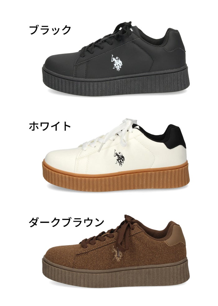 レディース スニーカー ローカット 厚底 靴 クオーターホース ユーエスポロアッスン U.S. POLO ASSN. PL00811