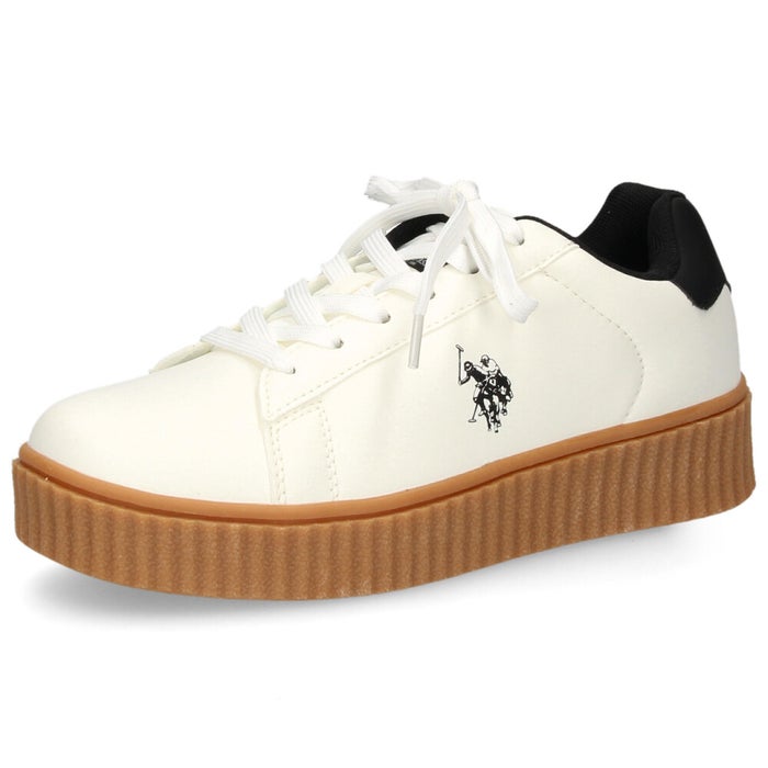 レディース スニーカー ローカット 厚底 靴 ブラック ホワイト クオーターホース ユーエスポロアッスン U.S. POLO ASSN. PL00811