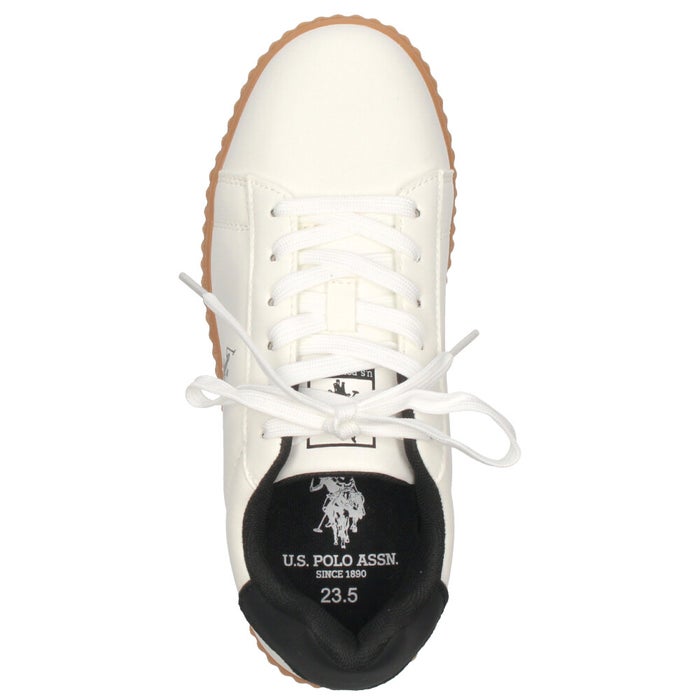 レディース スニーカー ローカット 厚底 靴 ブラック ホワイト クオーターホース ユーエスポロアッスン U.S. POLO ASSN. PL00811