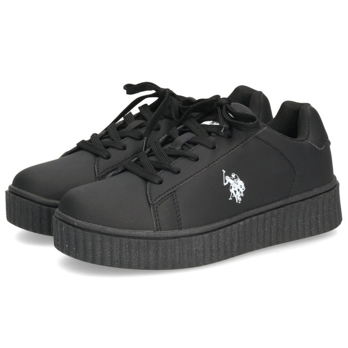 レディース スニーカー ローカット 厚底 靴 ブラック ホワイト クオーターホース ユーエスポロアッスン U.S. POLO ASSN. PL00811