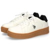 レディース スニーカー ローカット 厚底 靴 ブラック ホワイト クオーターホース ユーエスポロアッスン U.S. POLO ASSN. PL00811