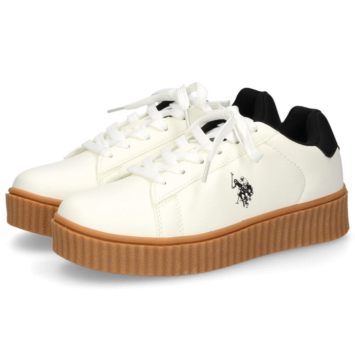 レディース スニーカー ローカット 厚底 靴 ブラック ホワイト クオーターホース ユーエスポロアッスン U.S. POLO ASSN. PL00811