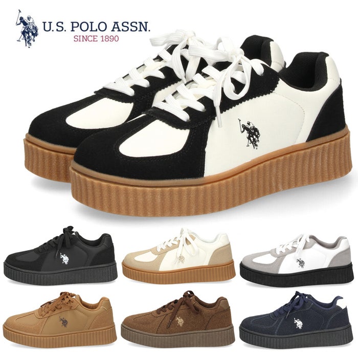 レディース スニーカー ローカット 厚底 靴 クリオージョ ユーエスポロアッスン U.S. POLO ASSN. PL00813