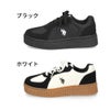 レディース スニーカー ローカット 厚底 靴 ブラック ホワイト クリオージョ ユーエスポロアッスン U.S. POLO ASSN. PL00813