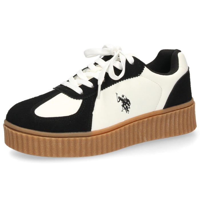レディース スニーカー ローカット 厚底 靴 ブラック ホワイト クリオージョ ユーエスポロアッスン U.S. POLO ASSN. PL00813