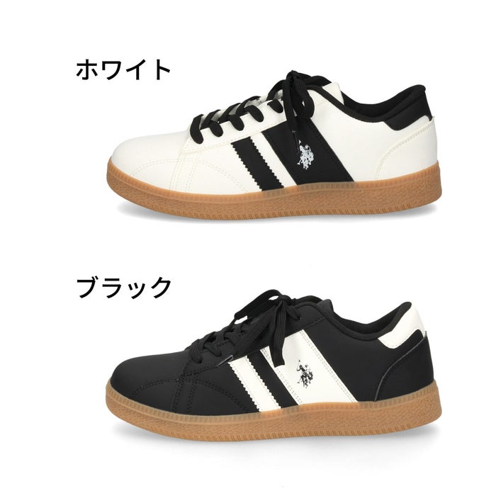 レディース スニーカー カジュアル ローカット 靴 ブラック ホワイト ユーエスポロアッスン U.S. POLO ASSN. PL00958