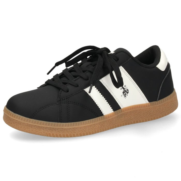 レディース スニーカー カジュアル ローカット 靴 ブラック ホワイト ユーエスポロアッスン U.S. POLO ASSN. PL00958