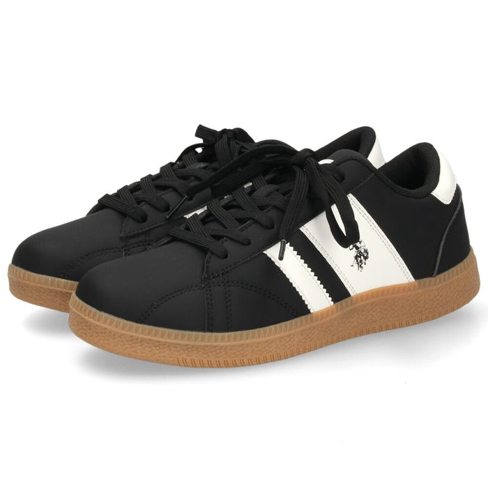 レディース スニーカー カジュアル ローカット 靴 ブラック ホワイト ユーエスポロアッスン U.S. POLO ASSN. PL00958