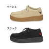 レディース カジュアルシューズ モカシン 厚底 靴 ブラック ベージュ ユーエスポロアッスン U.S. POLO ASSN. PLL00954