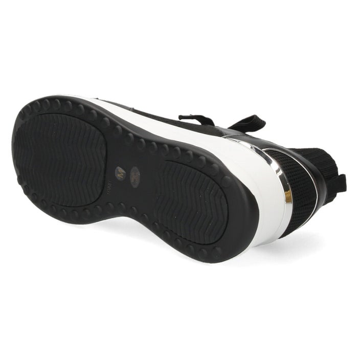 スニーカー レディース ニット素材 レースアップ ウェッジソール カジュアルシューズ 低反発カップインソール 厚底 靴 ムーム WX3120 MUUM