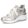 スニーカー レディース ニット素材 レースアップ ウェッジソール カジュアルシューズ 低反発カップインソール 厚底 靴 ムーム WX3120 MUUM
