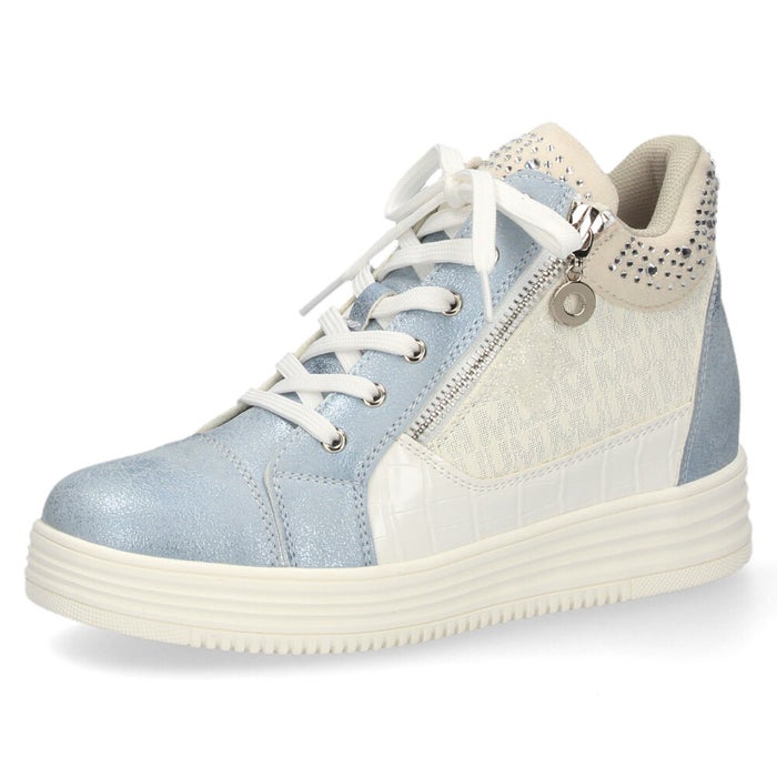 スニーカー レディース カジュアルシューズ スターモチーフ インヒール ファスナー付き 着脱簡単 美脚 足長効果 スポーティー 靴 ムーム XJ7835 MUUM