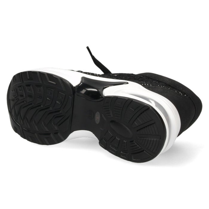 スニーカー レディース エアーソール チュールレース 透け感 カジュアルシューズ 美脚効果 厚底 軽量 ラインストーン 靴 ムーム WX8400 MUUM