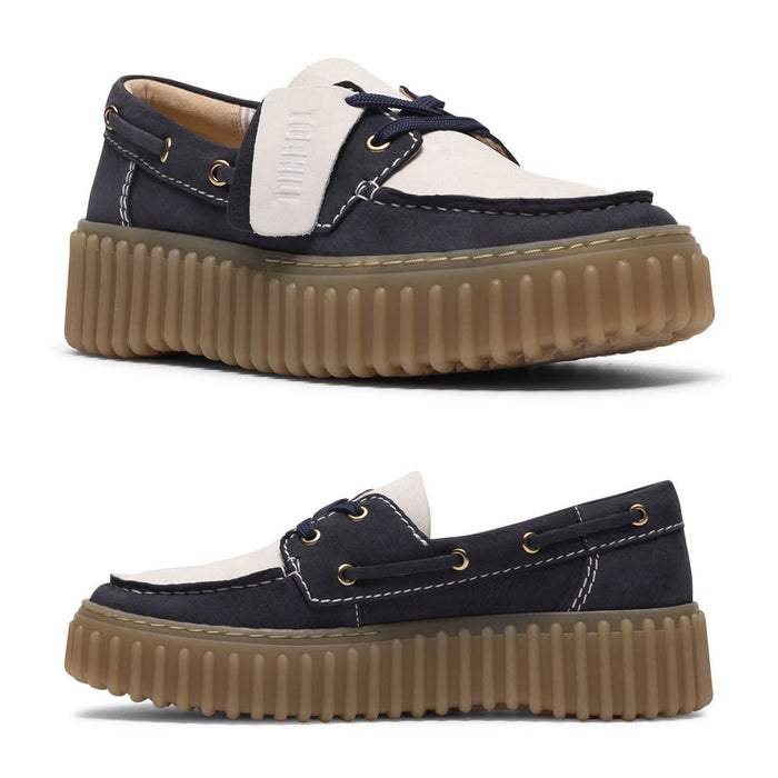 クラークス レディース カジュアルシューズ トーヒルボート ボートシューズ ローファー 本革 厚底 靴 Clarks Torhill Boat 26186647 26186302 26186303