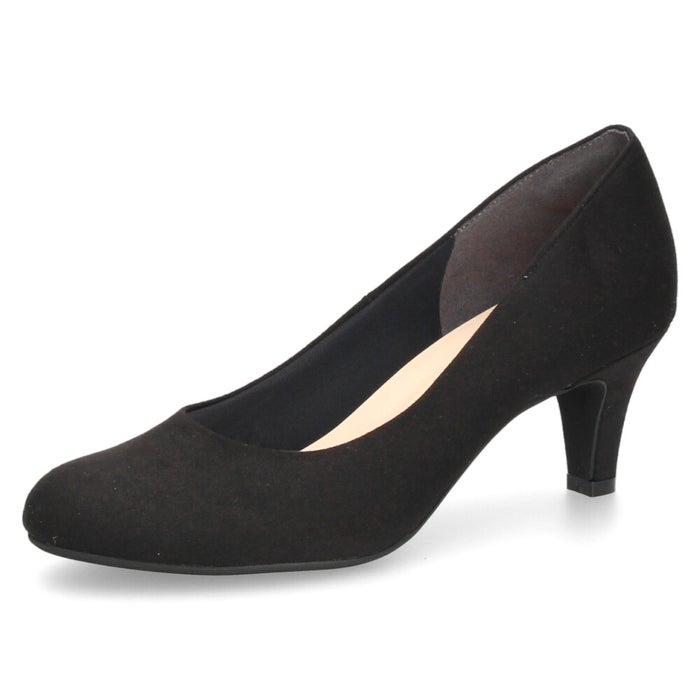 レディース パンプス ジェリービーンズ ブラック 黒 ベージュ スエード 6cm ヒール 痛くない 歩きやすい ふわさら  ローヒール 日本製 シューズ 靴 JELLY BEANS 113-44360 113-61360