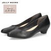 レディース パンプス ジェリービーンズ ブラック 黒 はっ水 ふわさら  ローヒール 雨の日 アーモンドトゥ シューズ 履きやすい 靴 JELLY BEANS 204-52793