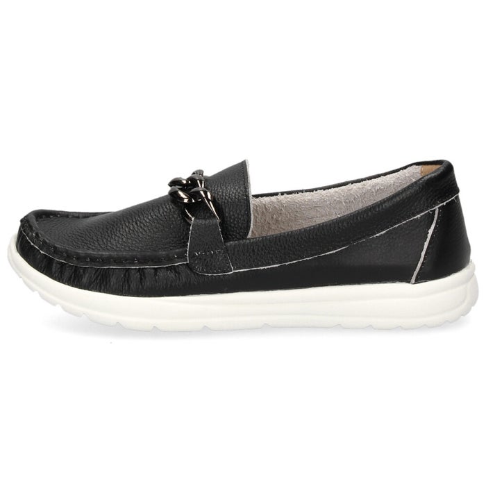 NICO ニコ カジュアルシューズ ローファー レディース 42091 靴 本革 軽量 EEEE 日本製 屈曲性 柔らかい 歩きやすい 黒 ブラック 白 ホワイト 銀 シルバー