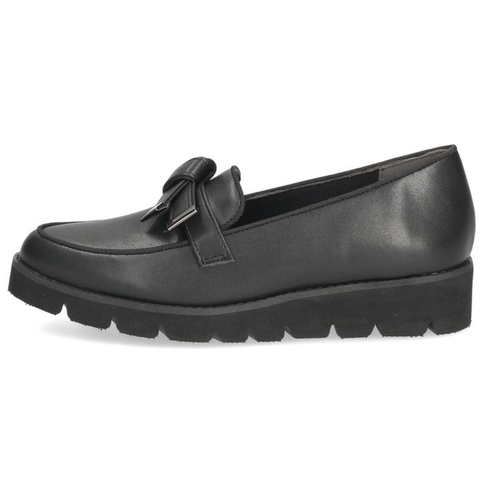 レディース ローファー ジェリービーンズ ブラック 黒 アイボリー ノットリボン 厚底 ボリュームソール 履きやすい 靴 シューズ JELLY BEANS 325-59134