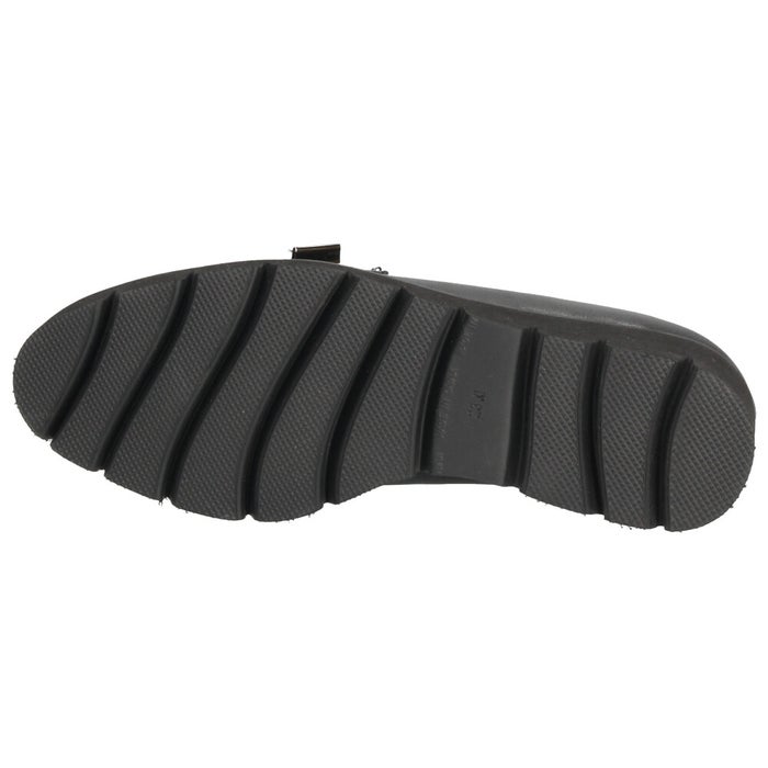 レディース ローファー ジェリービーンズ ブラック 黒 アイボリー ノットリボン 厚底 ボリュームソール 履きやすい 靴 シューズ JELLY BEANS 325-59134