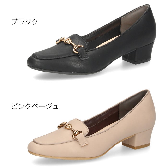 レディース ビジュー ビット ローファー ジェリービーンズ ブラック 黒 ベージュ パンプス はっ水 雨の日 晴雨兼用 履きやすい ふわさら 靴 シューズ JELLY BEANS 204-61112 204-69112