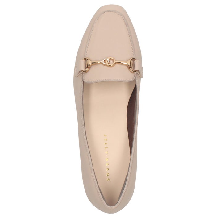 レディース ビジュー ビット ローファー ジェリービーンズ ブラック 黒 ベージュ パンプス はっ水 雨の日 晴雨兼用 履きやすい ふわさら 靴 シューズ JELLY BEANS 204-61112 204-69112