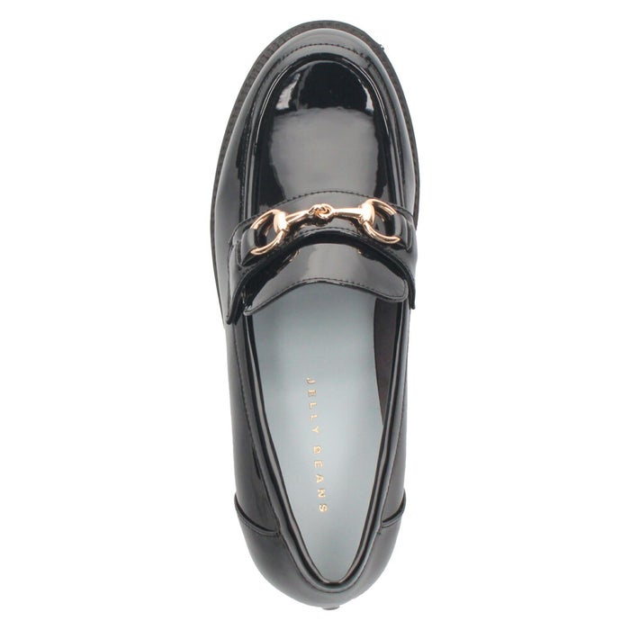 レディース ビット ローファー ジェリービーンズ ブラック 黒 オーク 厚底 はっ水 雨の日 晴雨兼用 ボリュームソール 履きやすい 靴 シューズ JELLY BEANS 404-69157 404-61157