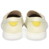 スリッポン レディース スニーカー 靴 シューズ 本革 レザー ４E 幅広 カジュアル NICO 2501 日本製 ホワイト イエロー