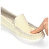 スリッポン レディース スニーカー 靴 シューズ 本革 レザー ４E 幅広 カジュアル NICO 2501 日本製 ホワイト イエロー