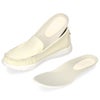 スリッポン レディース スニーカー 靴 シューズ 本革 レザー ４E 幅広 カジュアル NICO 2501 日本製 ホワイト イエロー