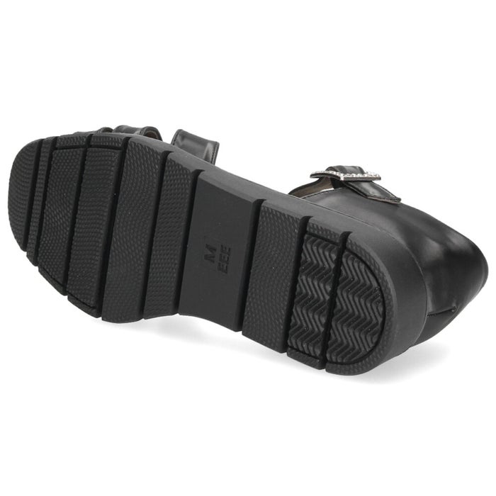 サンダル レディース ラインストーン付きグルカサンダル 幅広 3E 耐滑 歩きやすい 厚底 エレカワ 黒 ブラック アイボリー Parade パレード 7651