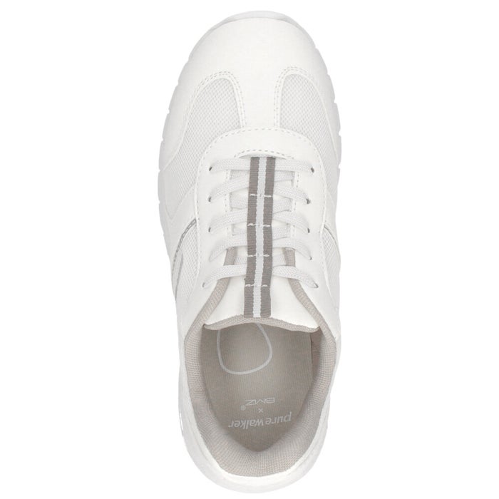 ピュアウォーカー レディース スニーカー PW0561 スライドフィット ハンズフリー オフィス  ナースシューズ 仕事履き 普段履き スリッポン 軽量 エアークッション pure walker