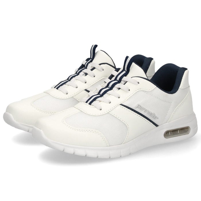 ピュアウォーカー レディース スニーカー PW0561 スライドフィット ハンズフリー オフィス  ナースシューズ 仕事履き 普段履き スリッポン 軽量 エアークッション pure walker