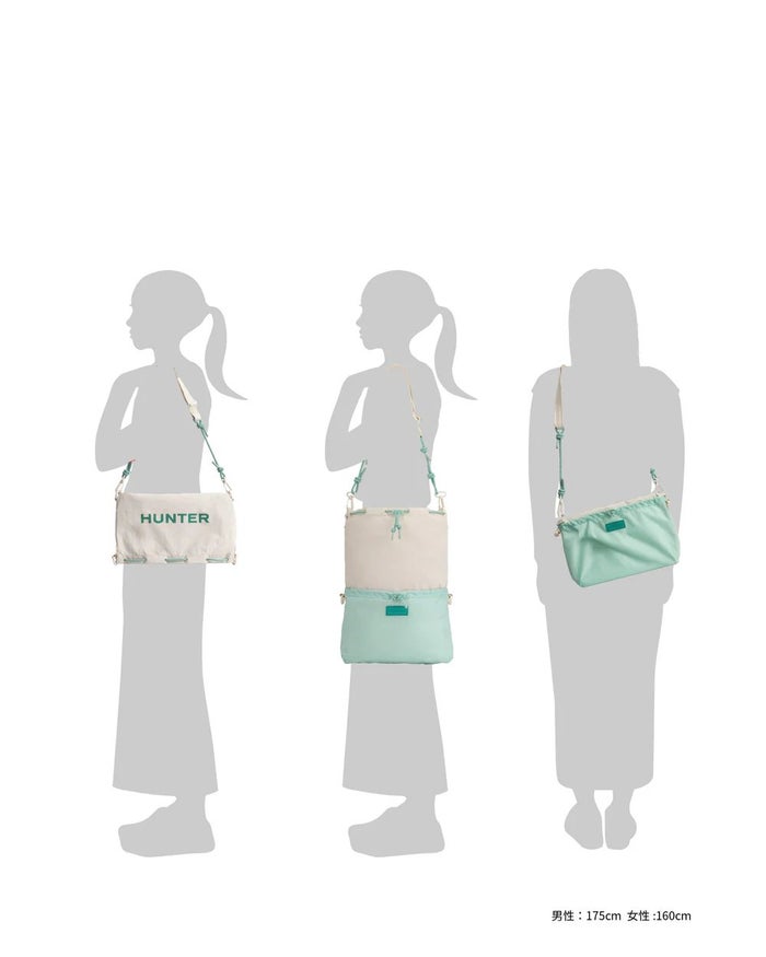 ハンター ショルダーバッグ トートバッグ HUNTER トラベル マルチファンクション サコッシュ 軽量 撥水 旅行 2WAY UBX7124NRS