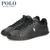 ポロ ラルフローレン スニーカー メンズ レザー ブラック 黒 ローカット ヘリテージ コート ll  POLO RALPH LAUREN HRT CRT ll-SK-LTL 809965072002