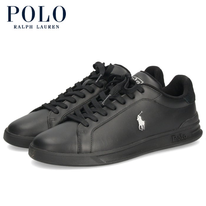 ポロ ラルフローレン スニーカー メンズ レザー ブラック 黒 ローカット ヘリテージ コート ll  POLO RALPH LAUREN HRT CRT ll-SK-LTL 809965072002