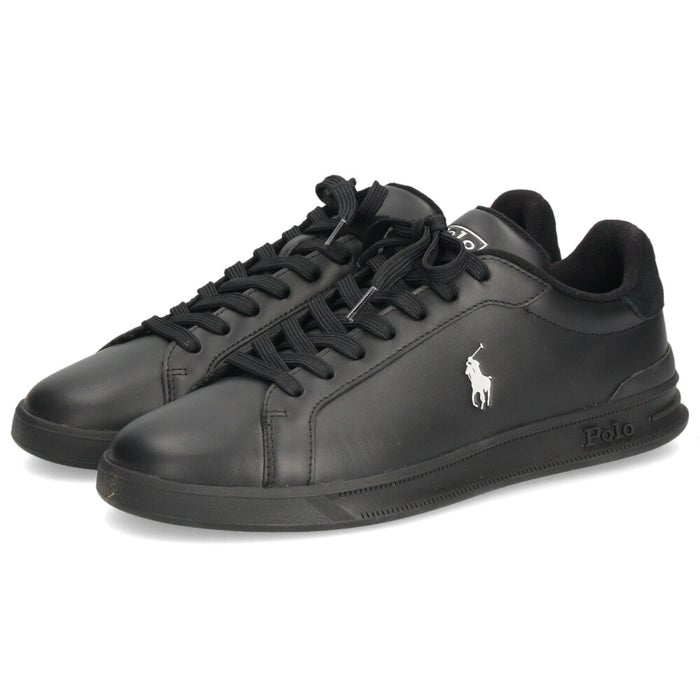 ポロ ラルフローレン スニーカー メンズ レザー ブラック 黒 ローカット ヘリテージ コート ll  POLO RALPH LAUREN HRT CRT ll-SK-LTL 809965072002
