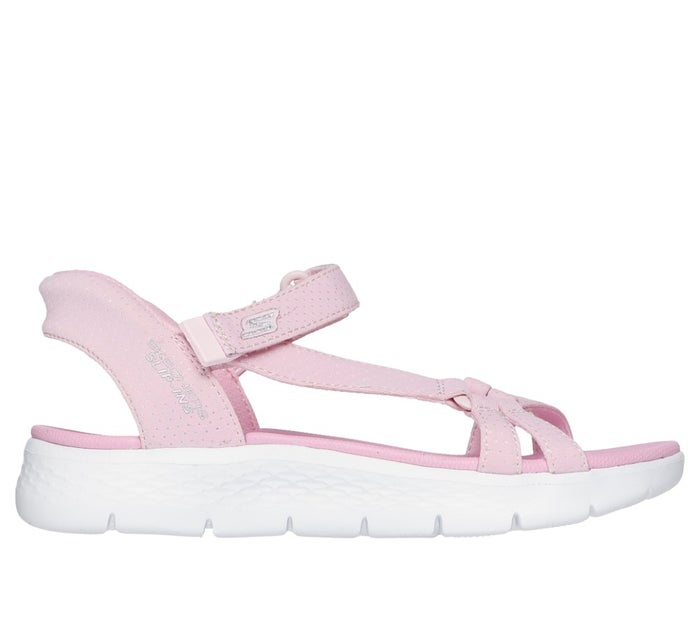 スケッチャーズ キッズ ジュニア サンダル 女の子 ゴーウォーク ハンズフリー 面ファスナー マジックテープ ノーマル幅 SKECHERS 303028L ピンク