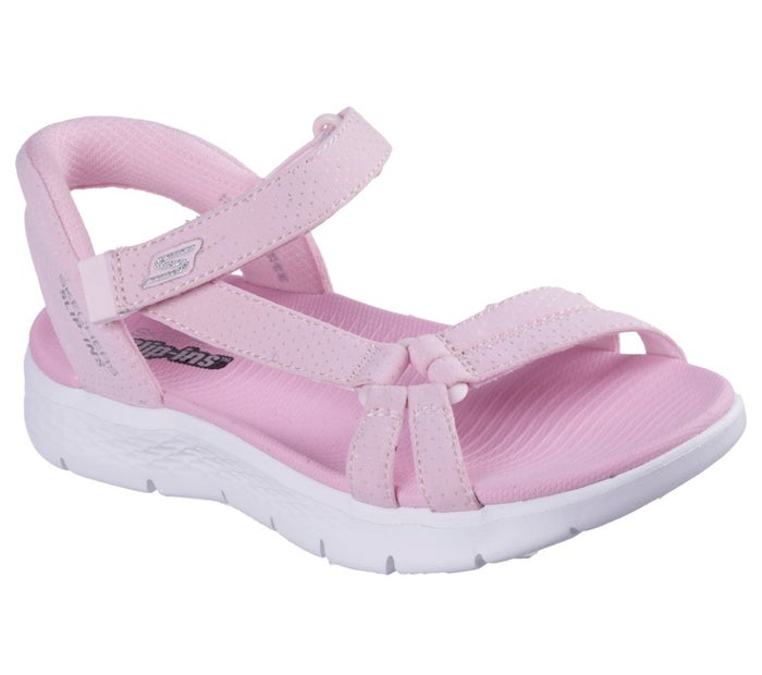 スケッチャーズ キッズ ジュニア サンダル 女の子 ゴーウォーク ハンズフリー 面ファスナー マジックテープ ノーマル幅 SKECHERS 303028L ピンク