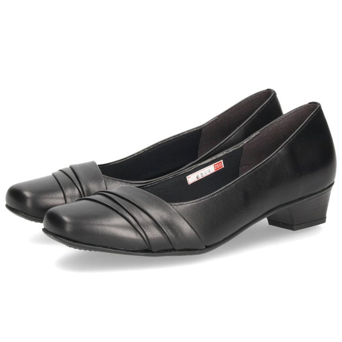 レディース パンプス 本革 日本製 3E 幅広 歩きやすい 低反発インソール 3.5cmヒール 黒 ブラック 黒パンプス スクエアトゥ  フォーマル 入学式 卒業式 セレモニー ビジネス 通勤 ARUKU 6814