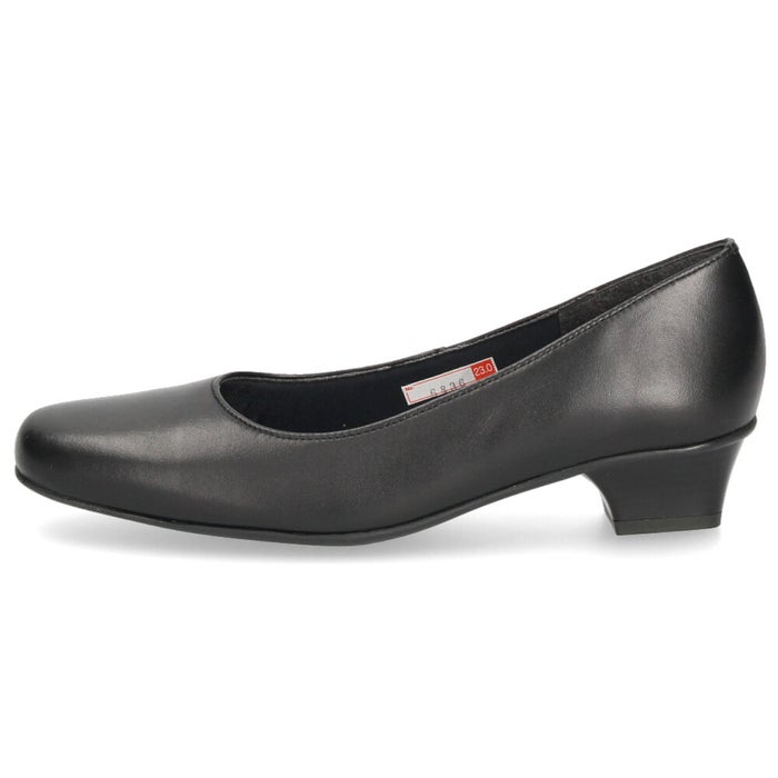 レディース パンプス 本革 日本製 3E 幅広 歩きやすい 低反発インソール 3.5cmヒール 黒 ブラック 黒パンプス スクエアトゥ フォーマル 冠婚葬祭 リクルート ビジネス 通勤 ARUKU 6836