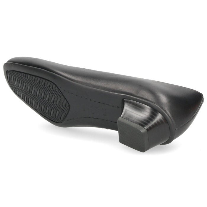 レディース パンプス 本革 日本製 3E 幅広 歩きやすい 低反発インソール 3.5cmヒール 黒 ブラック 黒パンプス スクエアトゥ フォーマル 冠婚葬祭 リクルート ビジネス 通勤 ARUKU 6836