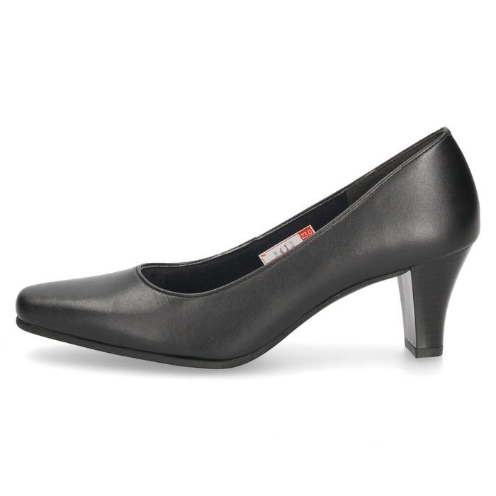 レディース パンプス 本革 日本製 3E 幅広 歩きやすい 低反発インソール 6cmヒール 黒 ブラック 黒パンプス スクエアトゥ フォーマル 冠婚葬祭 リクルート ビジネス 通勤 美脚 ARUKU 8412